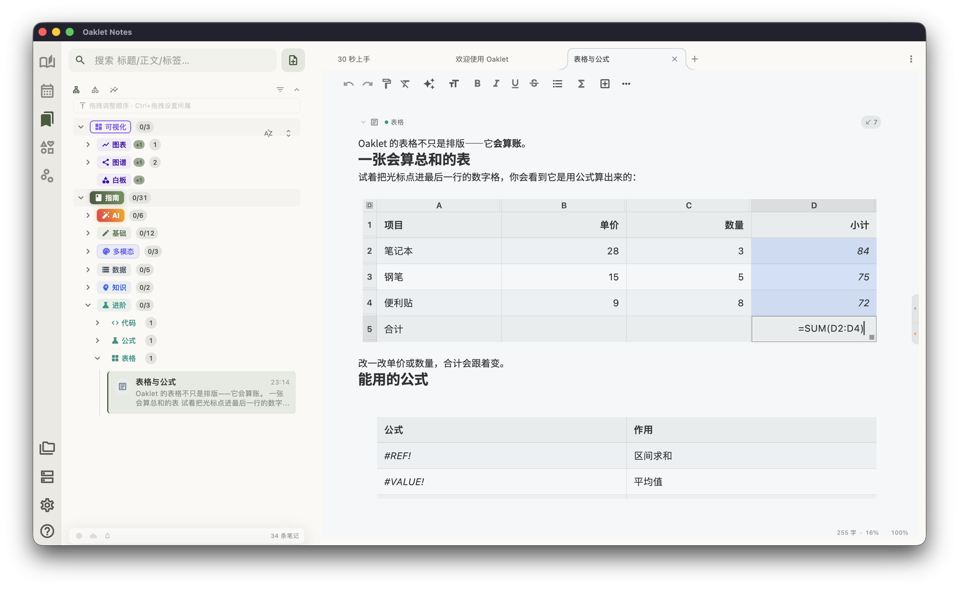 表格
